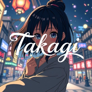 Аниме-арт с именем Такаги